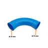 curva conexao sold 75mm pvc azul agropeperi ordenha 5