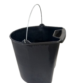 4456 balde reforcado de pvc preto c alca de ferro p pedreiro 16 litros agropeperi ordenha