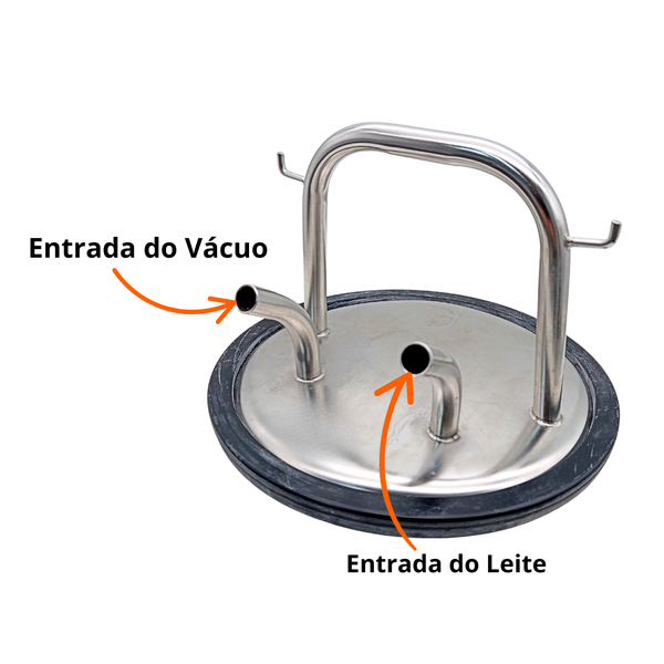 tampa tarro 50l sem furro 2 entradas agropeperi ordenha 5