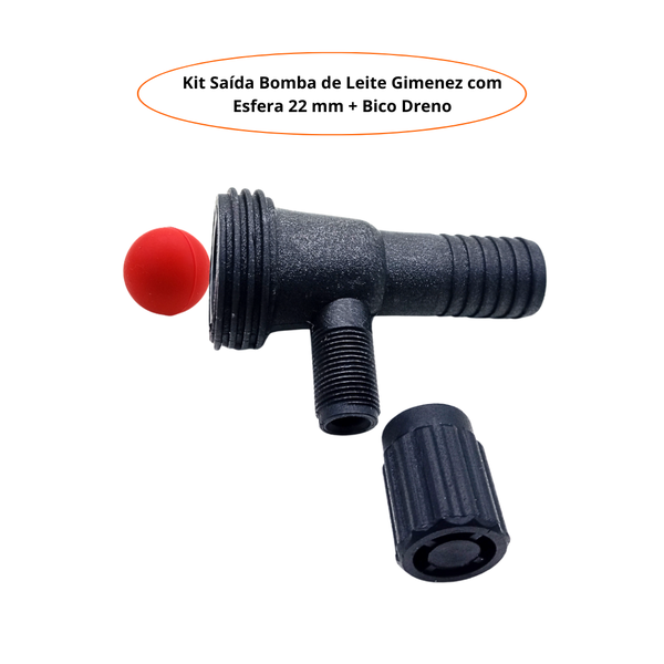 kit saida bomba leite gimenez com esfera bico agropeperi ordenha 3