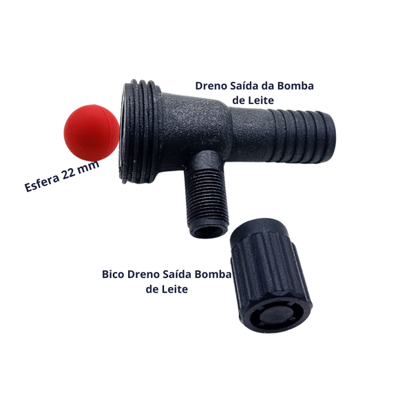 kit saida bomba leite gimenez com esfera bico agropeperi ordenha